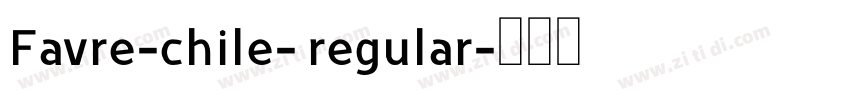 Favre-chile- regular字体转换
